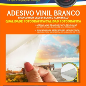 PAPEL ADESIVO VINIL BRANCO A4