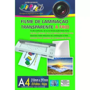 FILME DE LAMINAÇÃO TRANSPARENTE A FRIO